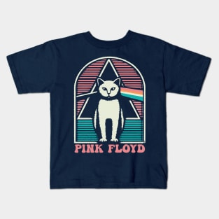 Pink Floyd Cat // 80s Music Fan Art Kids T-Shirt